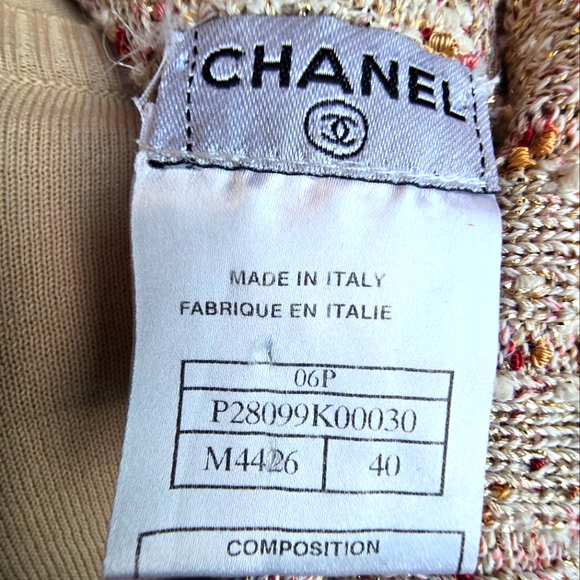 CHANEL cardigan ('06) with matching tank top, sequin accents, and Optional Belt - Picture 7 of 10